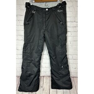 Marker Snow Pants Women's Black Ski Snowboard Nylon Reinforced Ankles, sz 6 EUC